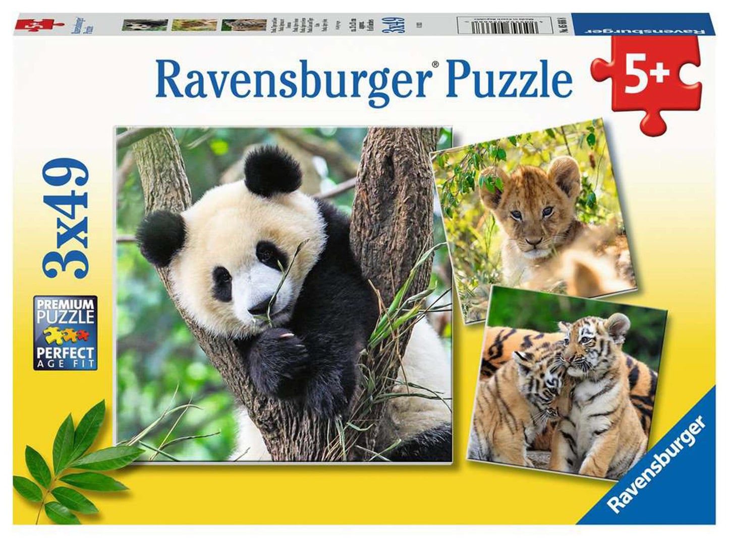 Ravensburger - Puzzle Panda Tiger und Lion 3x49st.