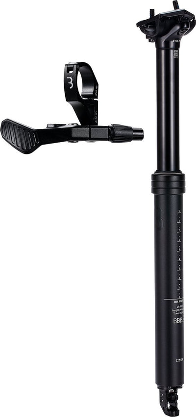 BBB Cycling Lift Post verstellbare Sattelstütze Dropper Post ø30,9 mm – Sattelstütze mit Fernbedienungshebel – 410 mm – zertifiziert für: E-Bike, MTB-Rennrad – BSP-51