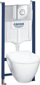 Grohe Quickfix Solido Compact 4-in-1-Set für Wand-WC – inkl. Wand-WC, Wandmontageset, Bedienplatte - Soft-Close-Sitz