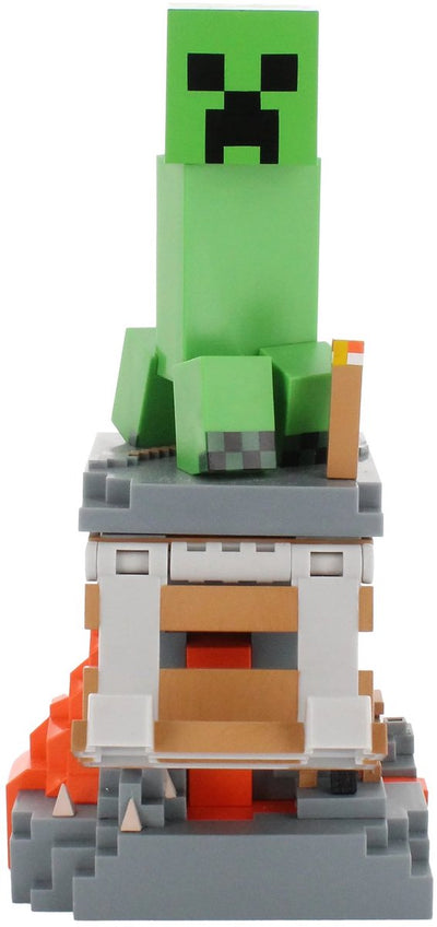 Cableguys Minecraft – Creeper – Figurenständer für Telefon | Controller | Ladekoffer (Kabelabzweige r.e.s.t.)
