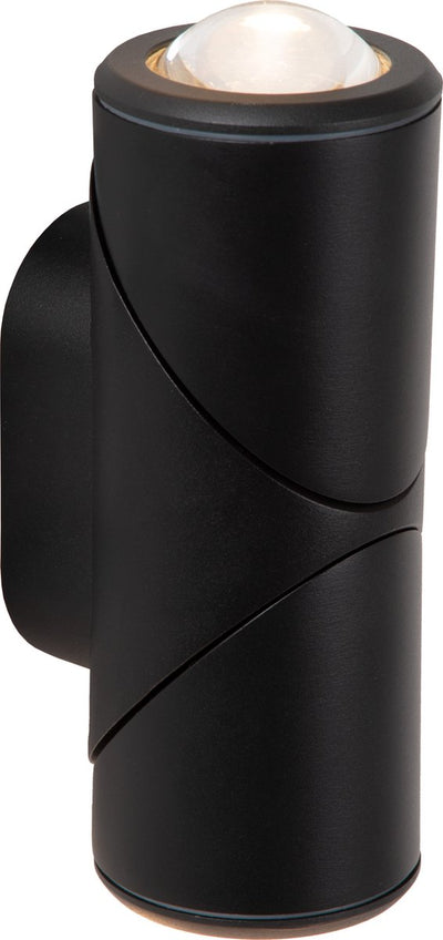 Lucide in – Wandspot-Wandleuchte für drinnen und draußen – LED – 2 x 5 W, 2700 K – IP65 – Schwarz