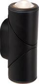 Lucide in – Wandspot-Wandleuchte für drinnen und draußen – LED – 2 x 5 W, 2700 K – IP65 – Schwarz