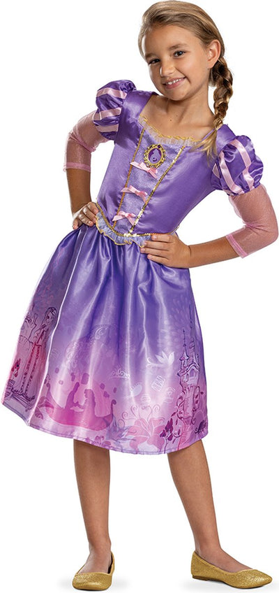 Verkleidung Disney Princess – Tangled, Rapunzel-Kleid Storybook Classic, Größe XS (3–4 Jahre), Mädchen