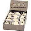 Creativ Company Holzdekorationen, Hase, Ei, Huhn, Größe 6 cm, Stärke 3 mm, 200 Stück 1 Box