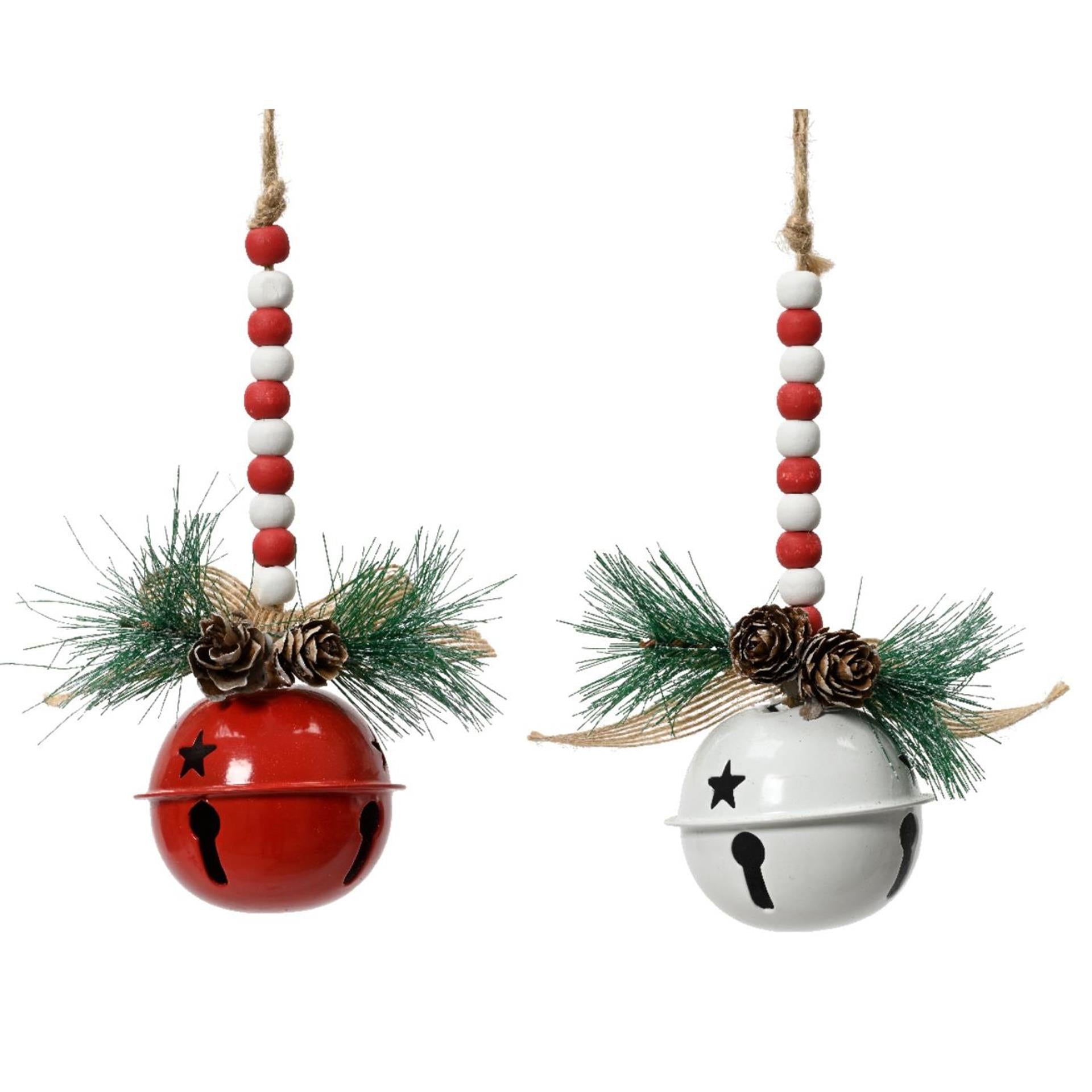 Decoris Weihnachts-Anhängeruhr aus Eisen ø6,5xh15cm