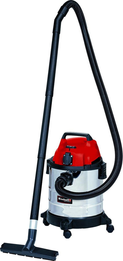 Einhell Elektro-Nass-Trockensauger TC-VC 1820 SA – 1250 W – 180 mbar – 20 l – 3-teiliges Kunststoffrohr – 150 cm Saugschlauch – Schaumstofffilter – automatischer Anschluss