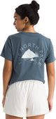 The North Face W Monte Regular Kurzarm-T-Shirt für Damen im Freien – Granitgrau