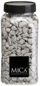 Glimmerdekorationen hellgraue Dekorationssteine 650ml -