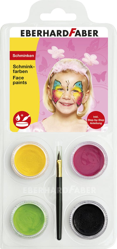 Eberhard Faber Schminkset – Schmetterling – Gelb, Rosa, Grün, Schwarz – EF-579022