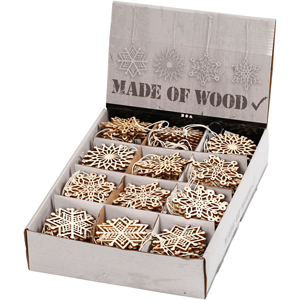 Creativ Company Ornamente, D 7 cm, Dicke 0,3 cm, 200 Stück 1 Box