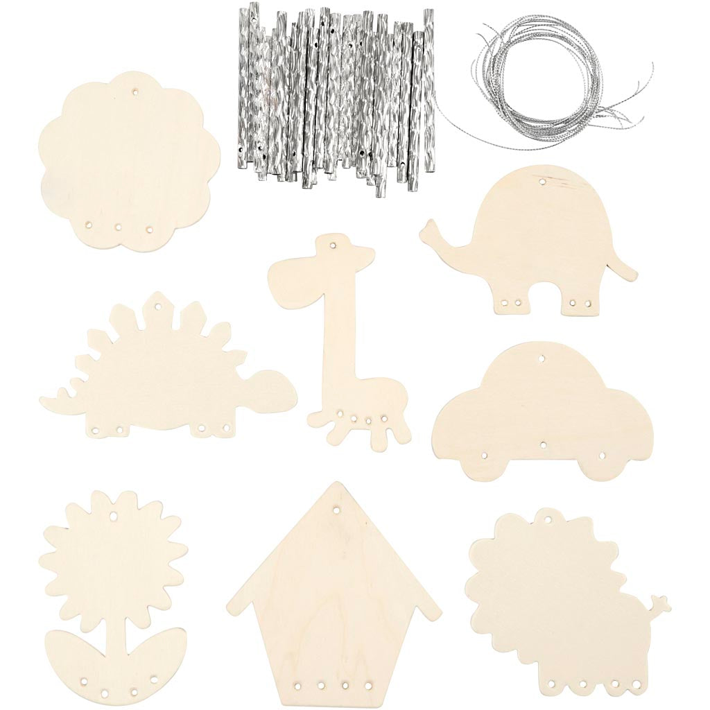 Creativ Company Windspiele, Größe 9-14 cm, Stärke 2 mm, 24 Stück 1 Box