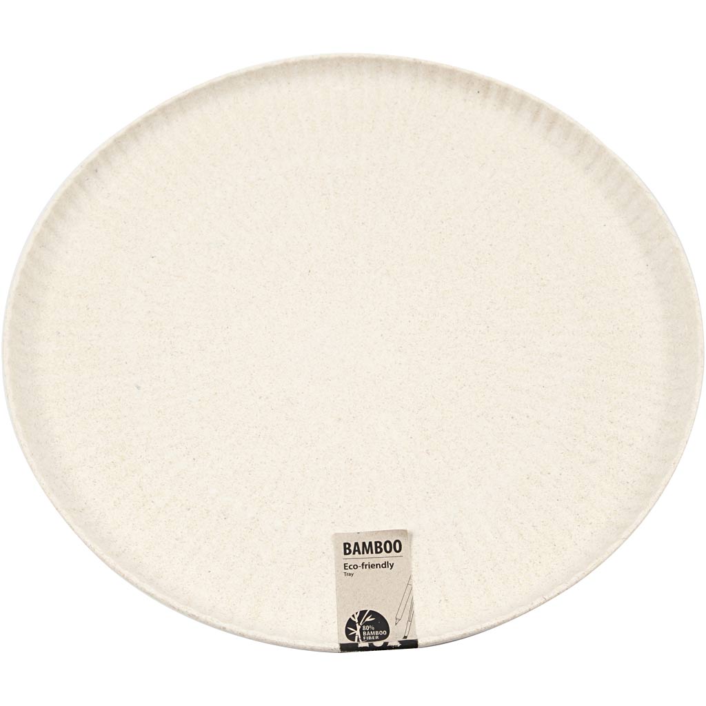 Creativ Company Tablett rund um Bambusfasern, 30 cm