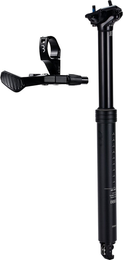 BBB Cycling Lift Post verstellbare Sattelstütze Dropper Post ø31,6 mm – Sattelstütze mit Fernbedienungshebel – 410 mm – zertifiziert für: E-Bike, MTB-Rennrad – BSP-51