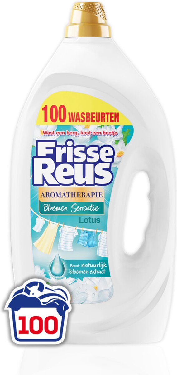 Fresh Giant Gel Lotus – Flüssigwaschmittel – Weiße Wäsche – Großpackung – 100 Wäschen