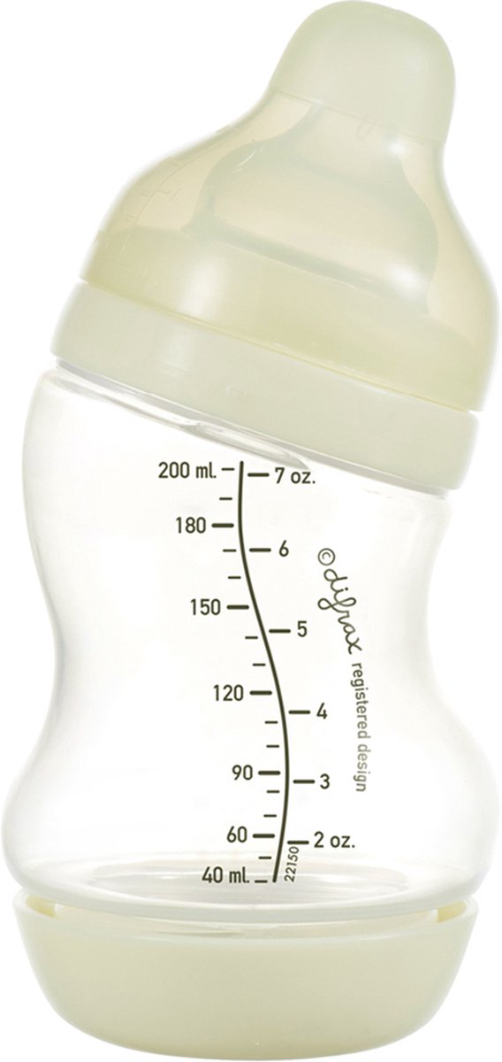 Difrax Wide S Babyflasche – 200 ml – weiß – 1 Stück
