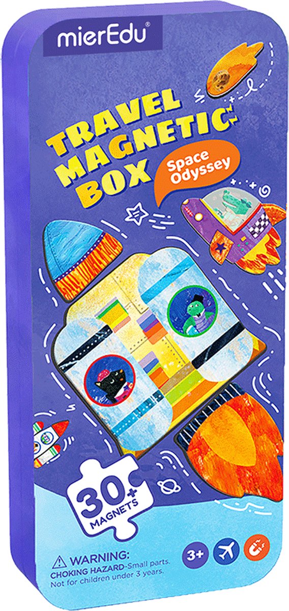 Mieredu magnetische Puzzle-Box – Weltraum-Odyssee – enthält 2 Szenen – mehr als 30 Magnete – 3 Jahre