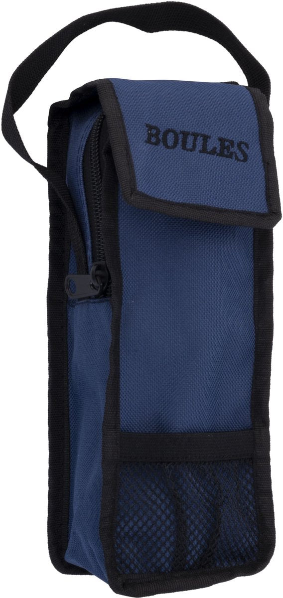 Engelhart Jeu de Boules Aufbewahrungstasche – Blau – geeignet für 3 Boule-Kugeln – Pétanque-Tasche mit Griff – Klettverschluss – Boule-Zubehör –
