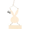 Creativ Company Hase mit Teller, H: 29,5 cm, B: 19,2 cm, 1 Stück