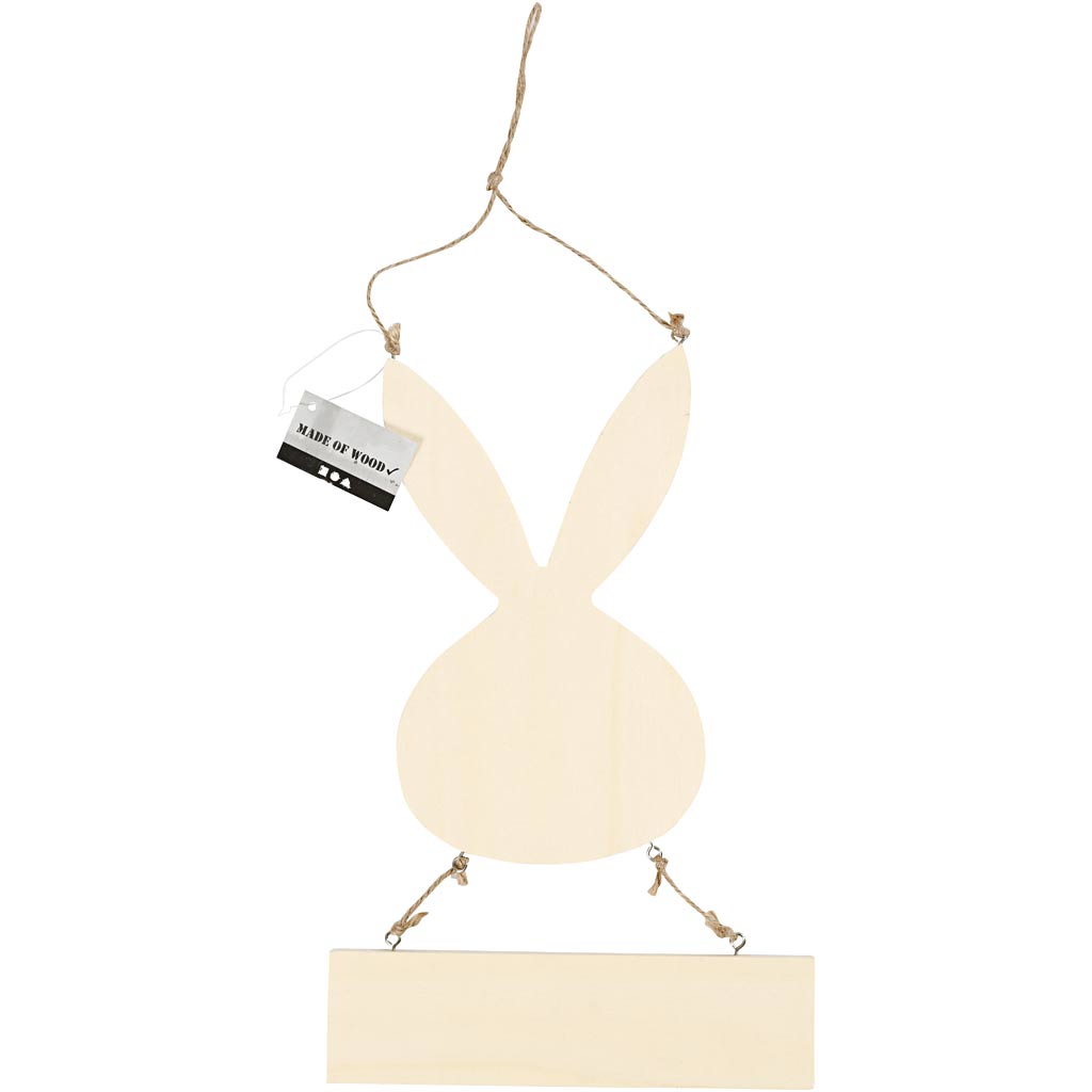 Creativ Company Hase mit Teller, H: 29,5 cm, B: 19,2 cm, 1 Stück