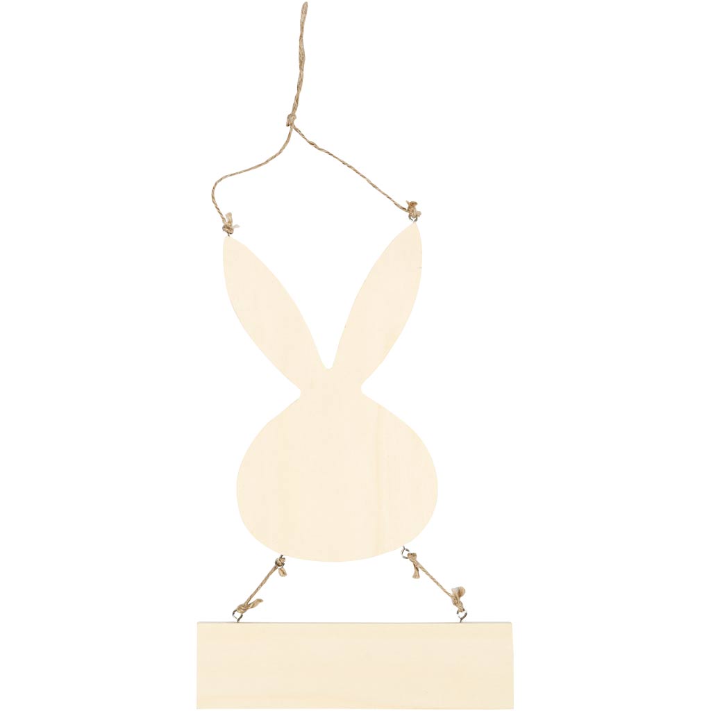 Creativ Company Hase mit Teller, H: 29,5 cm, B: 19,2 cm, 1 Stück