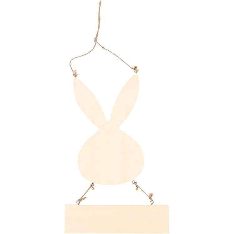 Creativ Company Hase mit Teller, H: 29,5 cm, B: 19,2 cm, 1 Stück