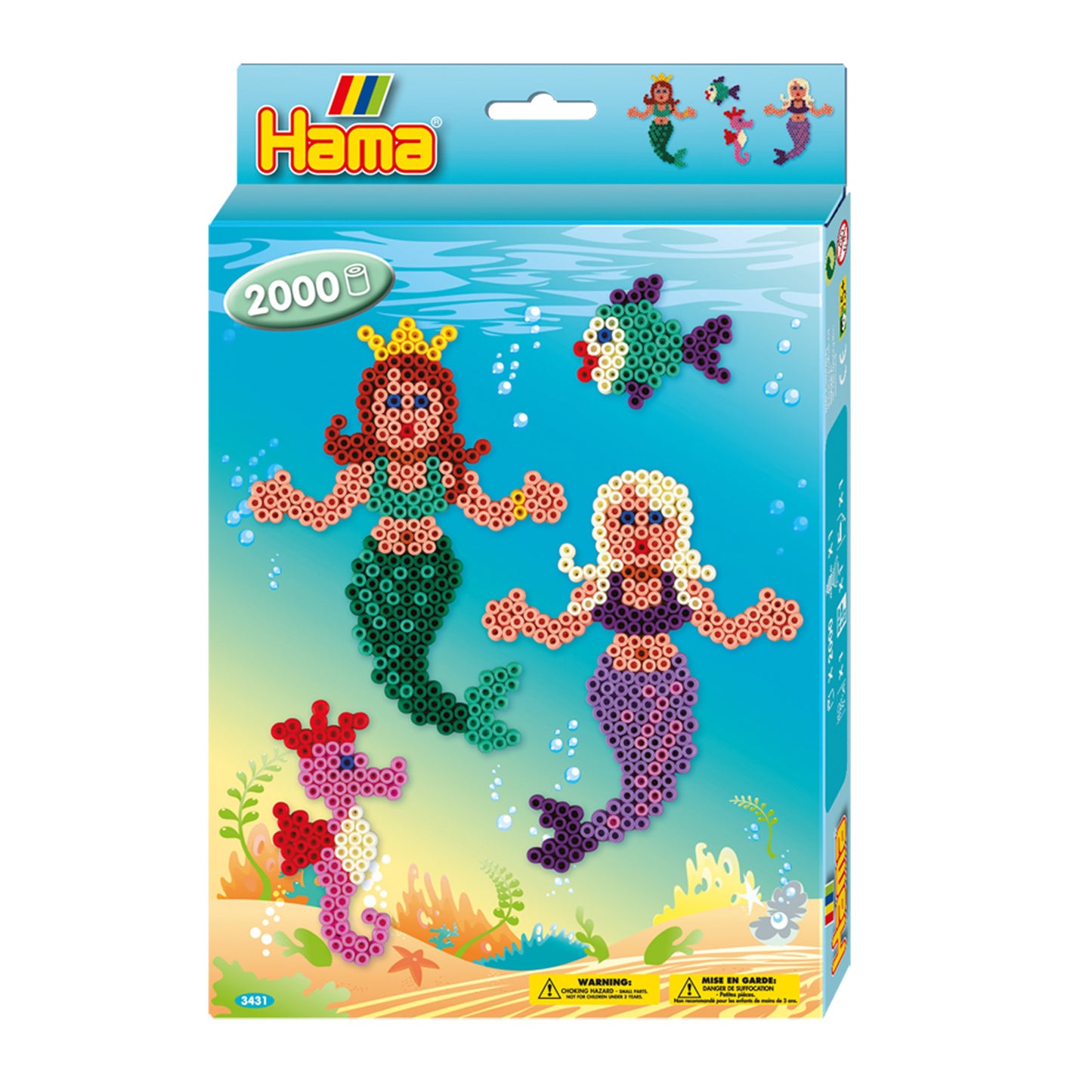 Hama -Bügel -Perle -Set Mermaid, 2000st.