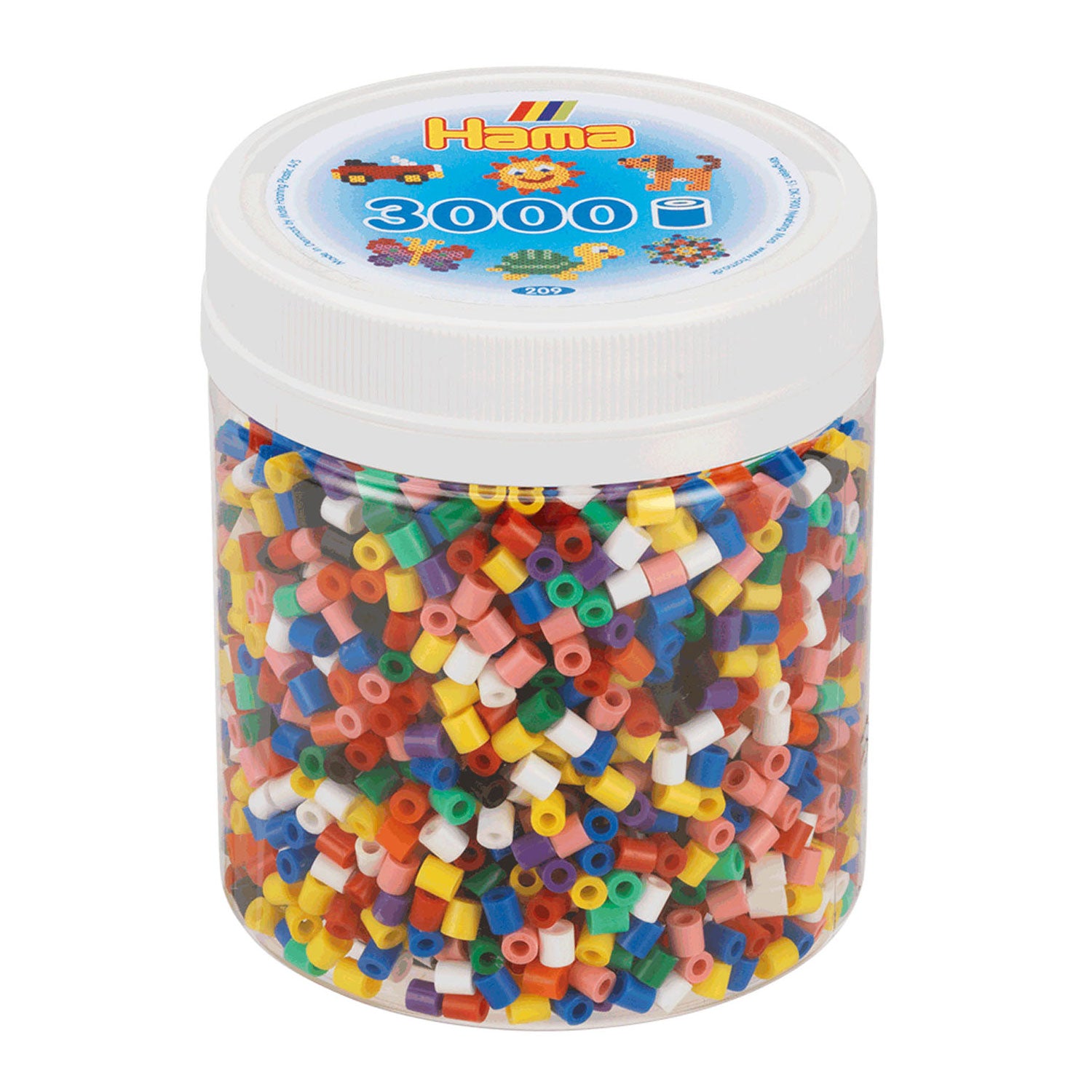 Hama -Eisenperlen im Jar -Mix -Standard (00), 3000st.