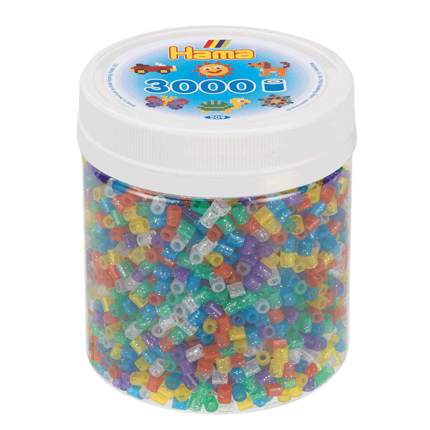 Hama -Streichperlen in Potje Glittermix (54), 3000st.