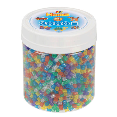 Hama -Streichperlen in Potje Glittermix (54), 3000st.