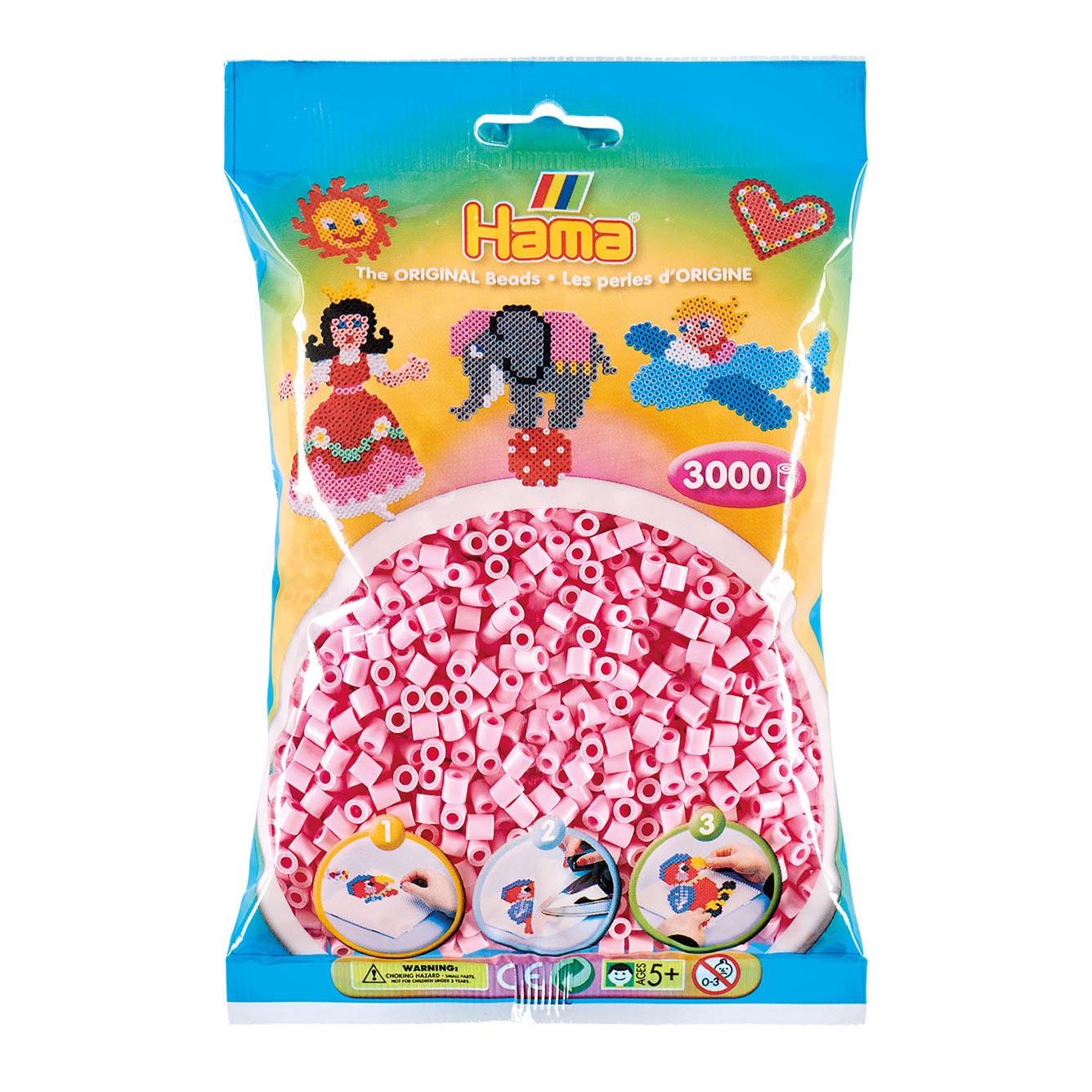 Hama String Perlen Pastell Pink (95), 3000st.