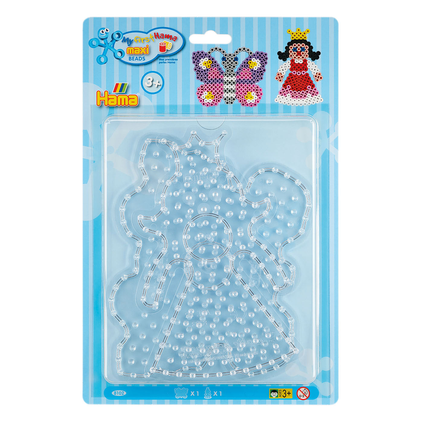 Hama Iron Perlenplatten Maxi Schmetterling und Prinzessin