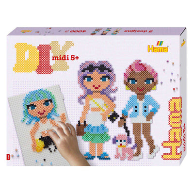Hama String Perle Set Gift Box Mode Girls, 4000st.