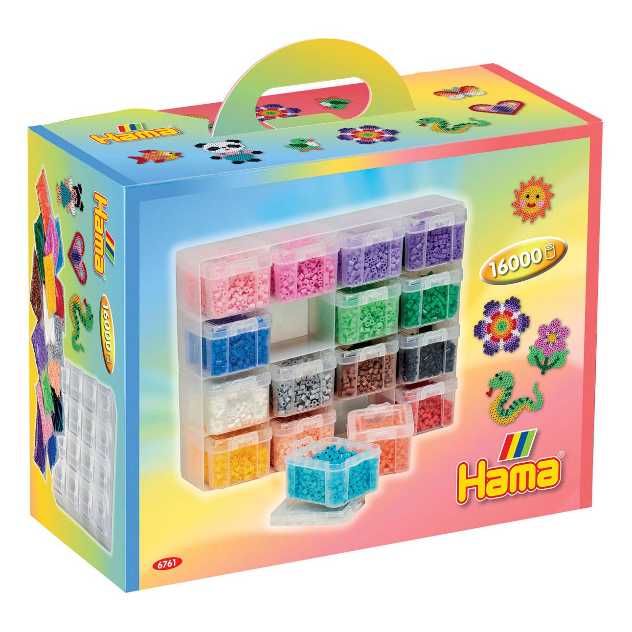 Hama Iron Perlen Storage Box mit 16 Farbperlen