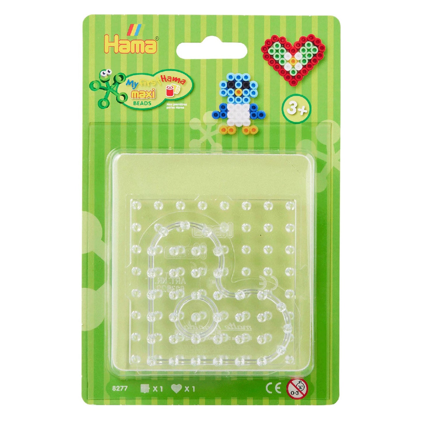 Hama Iron Perle Board Maxi Square and Heart, 2st.