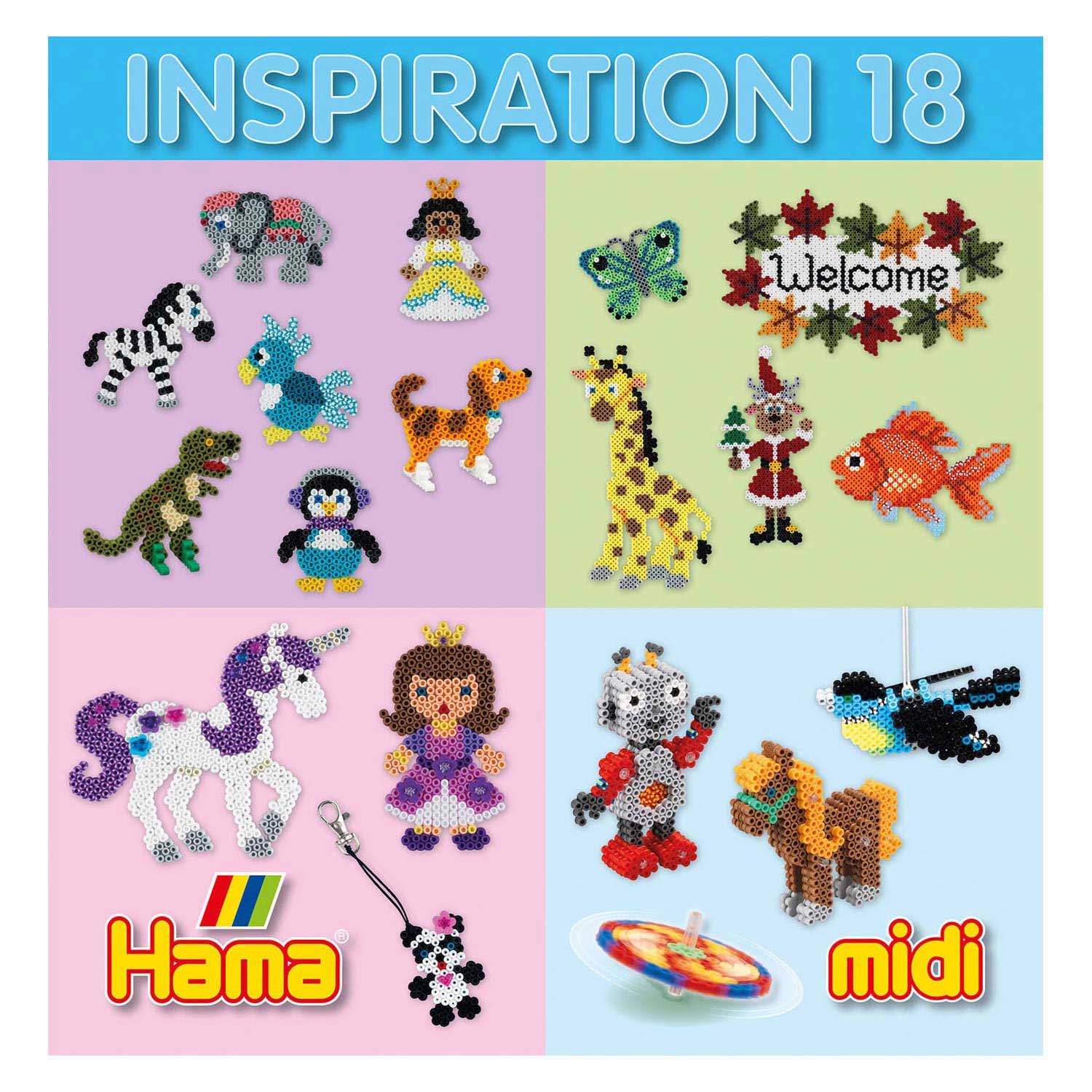 Hama Midi String Perlen Inspiration Broschüre Nummer 18