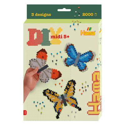 Hama Bügelperlen-Set Schmetterlinge, 2000-tlg.