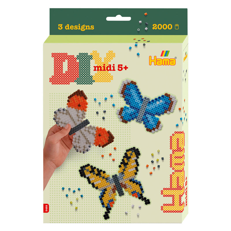 Hama Bügelperlen-Set Schmetterlinge, 2000-tlg.