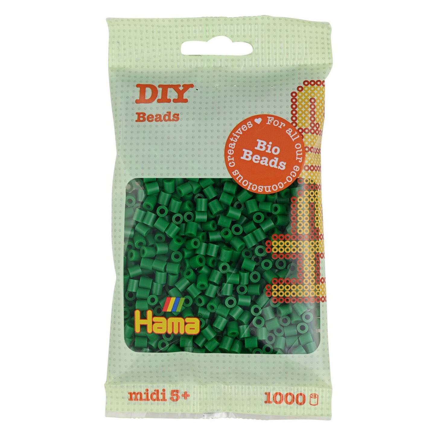 Hama Bio String Perlen Green (010), 1000st.