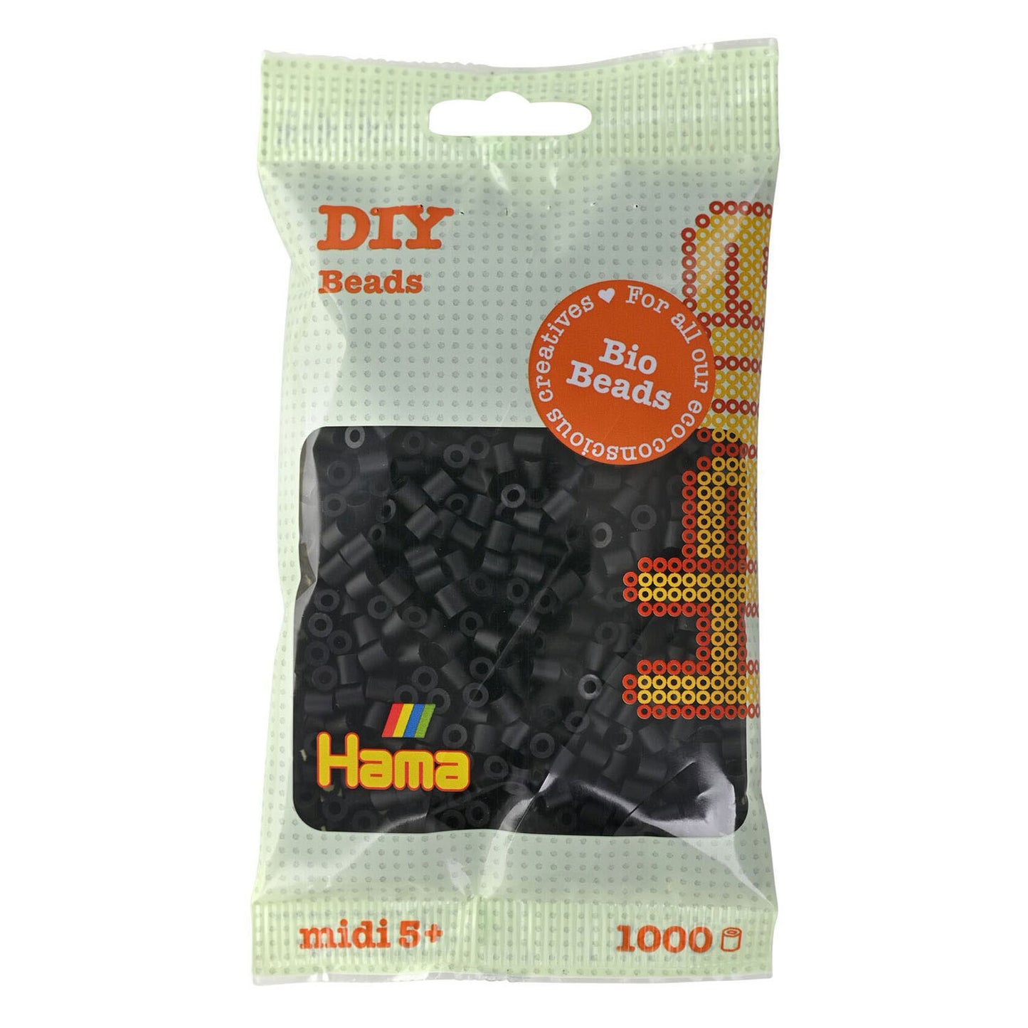 Hama Bio String Perlen Black (018), 1000st.