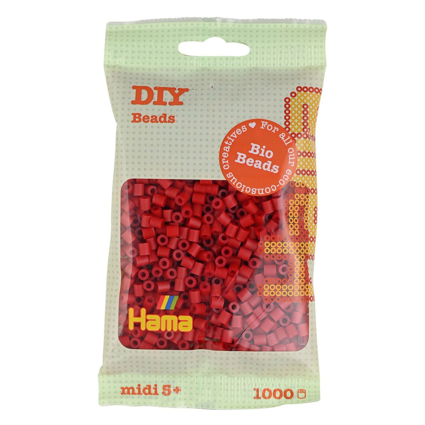 Hama Bio String Perlen Dunkelrot (022), 1000st.