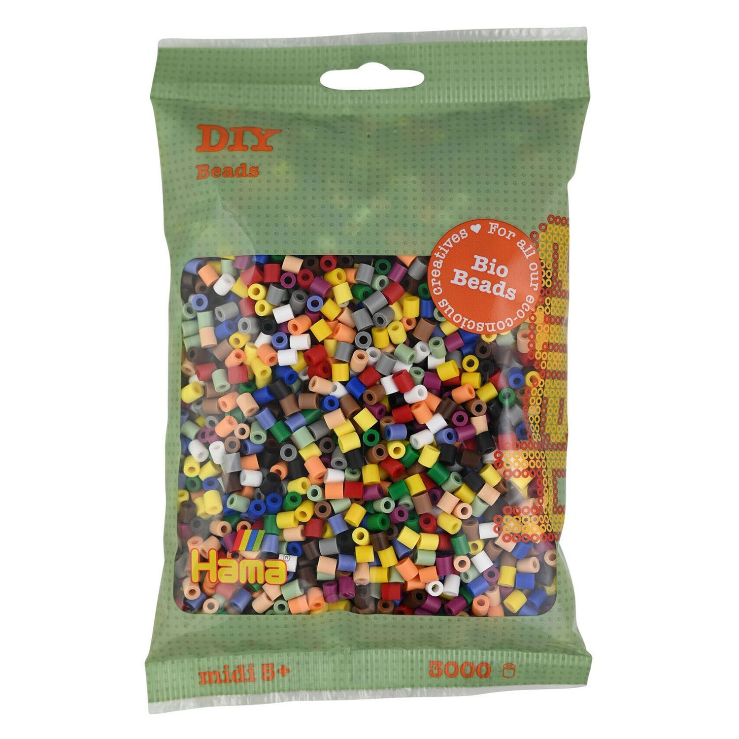 Hama Bio String Perlen Color Mix (199), 3000st.