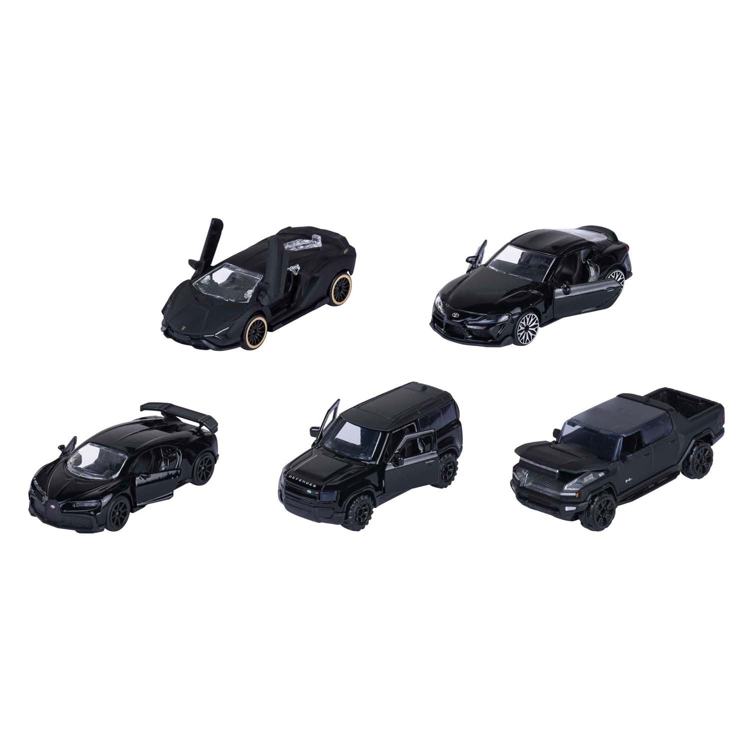 Majorette Black Edition Die-Cast-Fahrzeuge, 5dlg.
