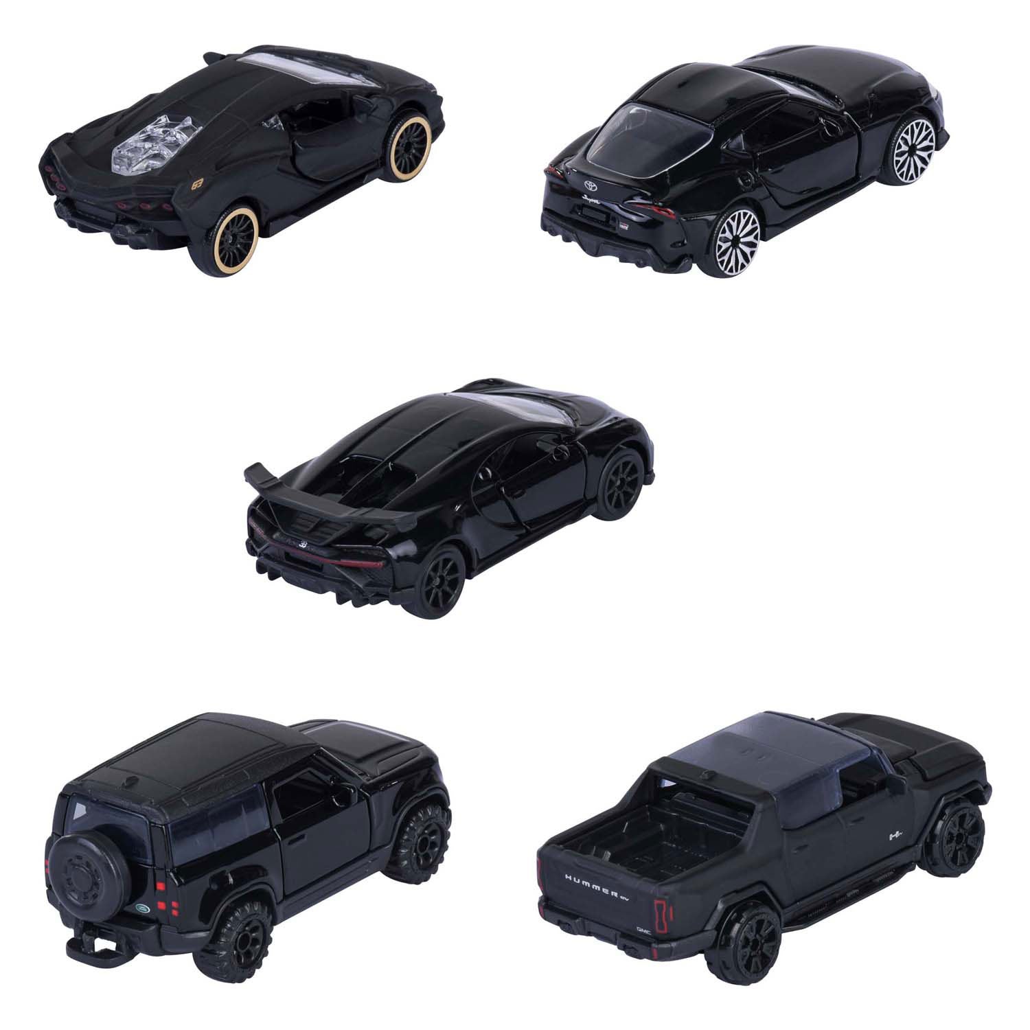 Majorette Black Edition Die-Cast-Fahrzeuge, 5dlg.