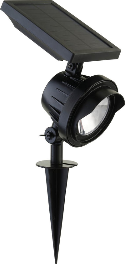 Luxform – Texas – Solar Intelligent Hybrid – Spike Spot – Schwarz – 100 Lumen – angetrieben durch Solarenergie