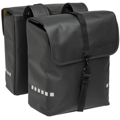 New Looxs Fahrradtasche Odense – doppelt, schwarz, wasserabweisend, reflektierend, geeignet für Elektrofahrräder