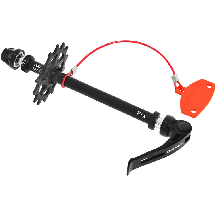 Trivio – Fahrradwerkzeug, Transportfix, Hinterrad 135 mm, mit Bremsbelag
