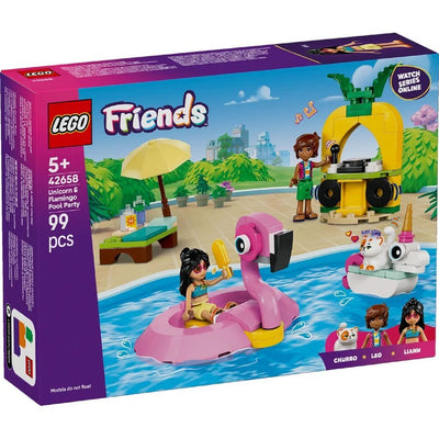 LEGO 42658 Freunde Schwimmbadparty mit Flamingo und Einhorn