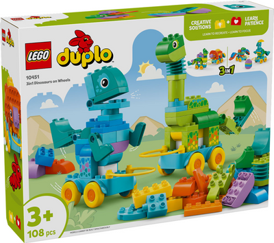 LEGO 10451 Duplo Town 3-in-1-Dinosaurier auf Rädern
