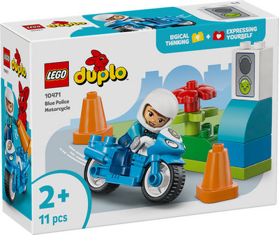 Lego 10471 Duplo Stadtblaues Polizeimotorrad | 2 Stk