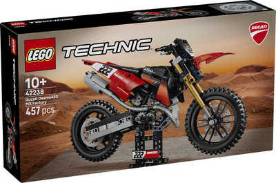 Lego Technic Ducati Desmo450 MX Factory Motorradspielzeug für Kinder 42238